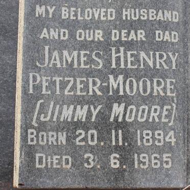 MOORE James Henry, Petzer 1894-1965