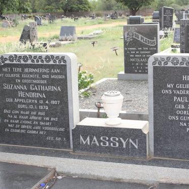 MASSYN Paul Jacobus 1898-1977 &amp; Suzanna Catharina Hendrina APPELGRYN 1907-1970