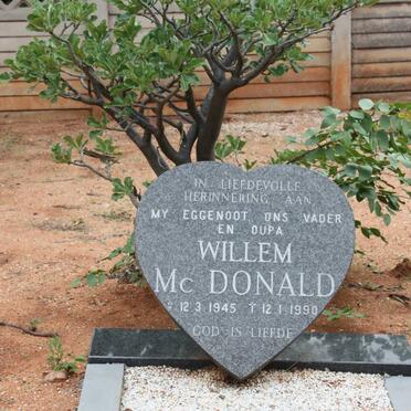 McDONALD Willem 1945-1990