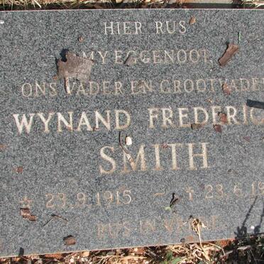 SMITH Wynand Frederick 1915-1987