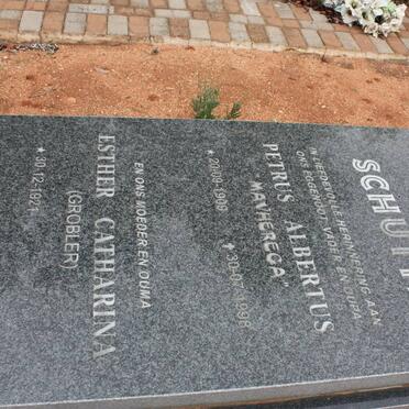 SCHUTTE Petrus Albertus 1909-1998 &amp; Esther Catharina GROBLER 1921