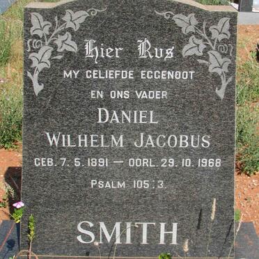 SMITH Daniel Wilhelm Jacobus 1891-1968