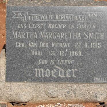 SMITH Martha Margaretha nee VAN DER MERWE 1915-1969