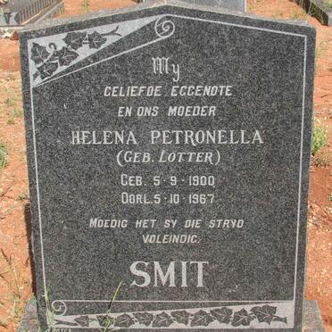 SMIT Helena Petronella nee LOTTER 1900-1967