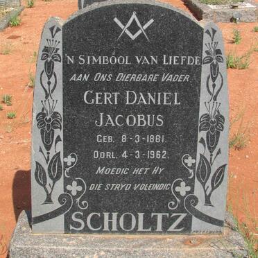 SCHOLTZ Gert Daniel Jacobus 1861-1962