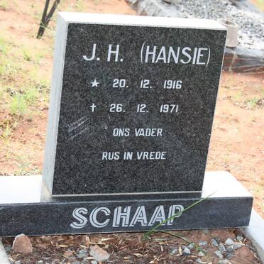 SCHAAP J.H. 1916-1971