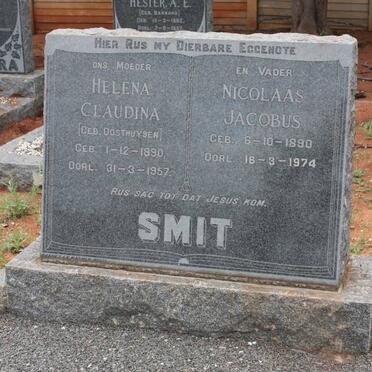 SMIT Nicolaas Jacobus 1890-1974 &amp; Helena Claudina OOSTHUYSEN 1890-1957