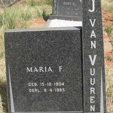 VUUREN Maria F., J.van 1904-1985