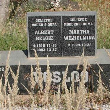 VOSLOO Albert Belgie 1919-2003 &amp; Martha Wilhelmina 1929-