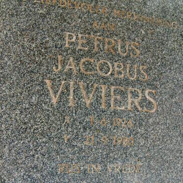 VIVIERS Petrus Jacobus 1926-1980