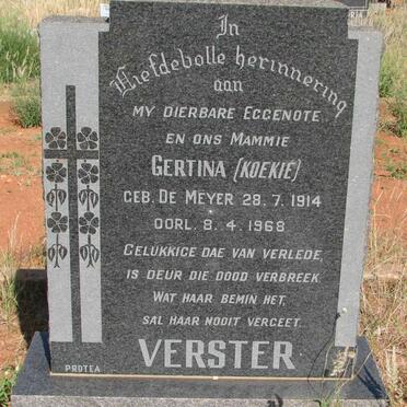 VERSTER Gertina nee DE MEYER 1914-1968