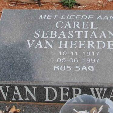 WALT Carel Sebastiaan van Heerden, van der 1917-1997