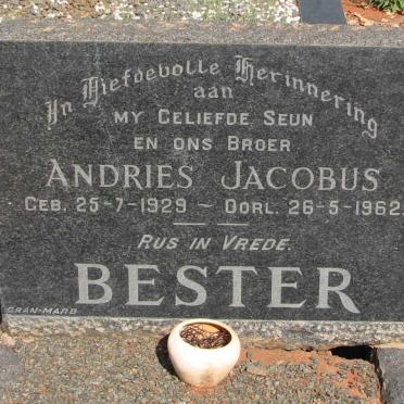 BESTER Andries Jacobus 1929-1962