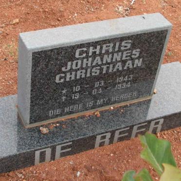 BEER Chris Johannes Christiaan, de 1943-1994