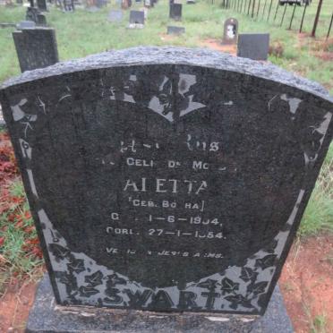 SWART Aletta nee BOTHA 1904-1954