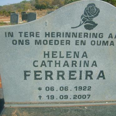 FERREIRA Helena Catharina 1922-2007