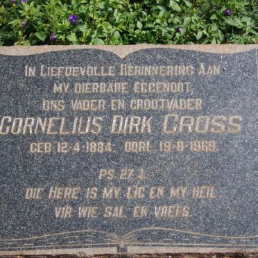 CROSS Cornelius Dirk 1884-1969