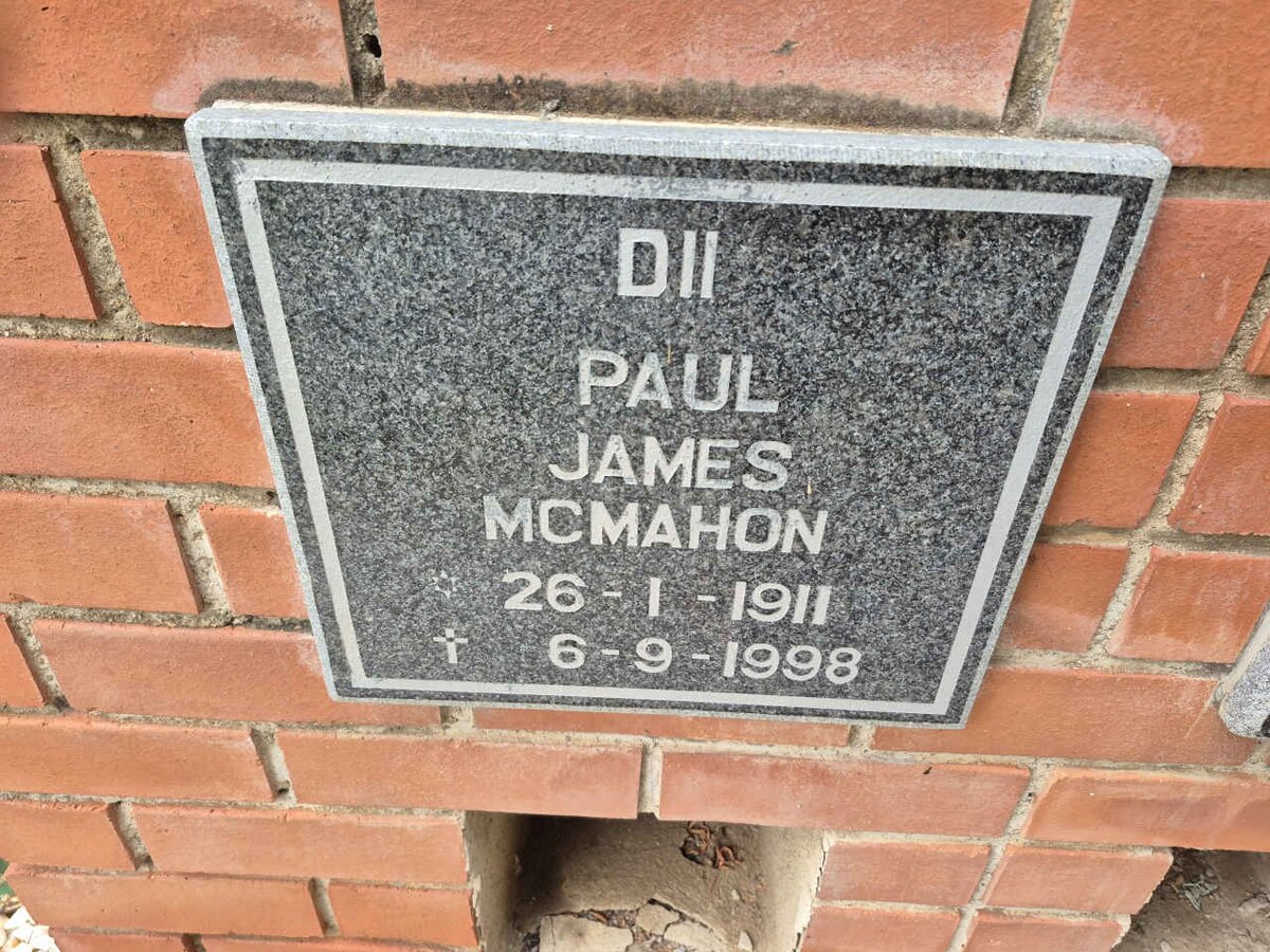 MCMAHON Paul James 1911-1998