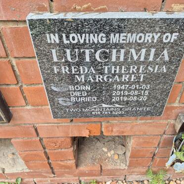 LUTCHMIA Freda Theresia Margaret 1947-2019
