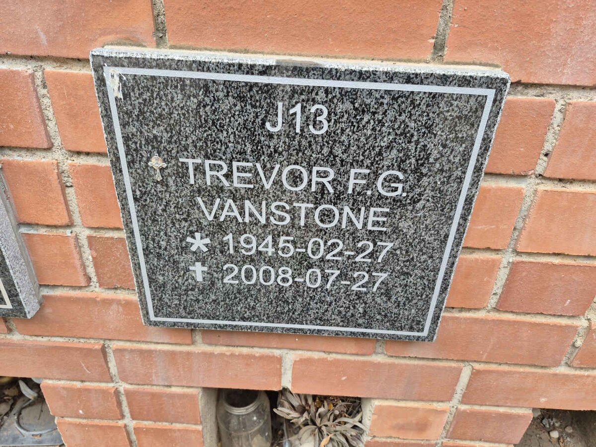 VANSTONE Trevor F.G. 1945-2008