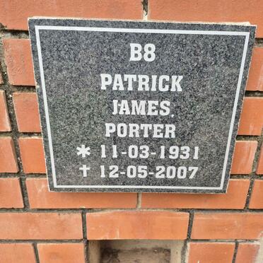 PORTER Patrick James 1931-2007