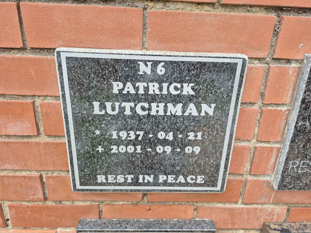 LUTCHMAN Patrick 1937-2001