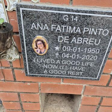 ABREU Ana Fatima Pinto, de 1950-2020