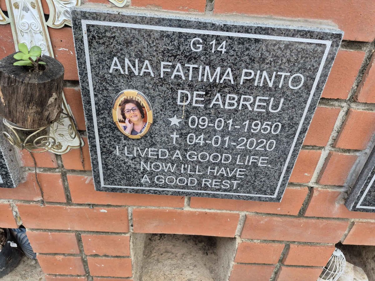 ABREU Ana Fatima Pinto, de 1950-2020