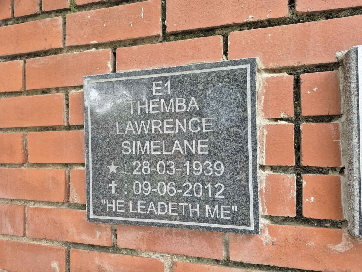 SIMELANE Themba Lawrence 1939-2012