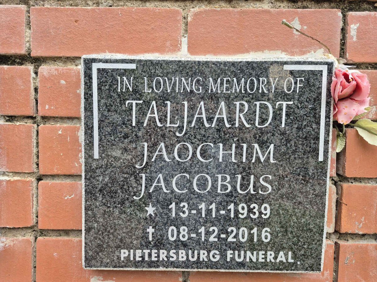 TALJAARDT Jaochim Jacobus 1939-2016