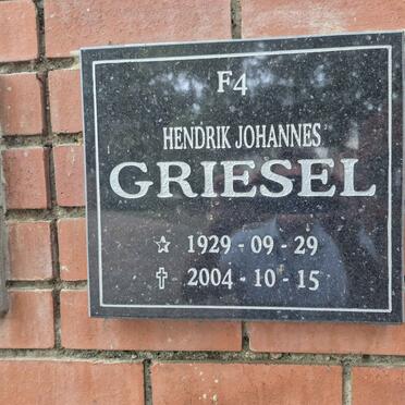 GRIESEL Hendrik Johannes 1929-2004