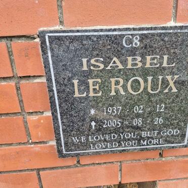 ROUX Isabel, le 1937-2005