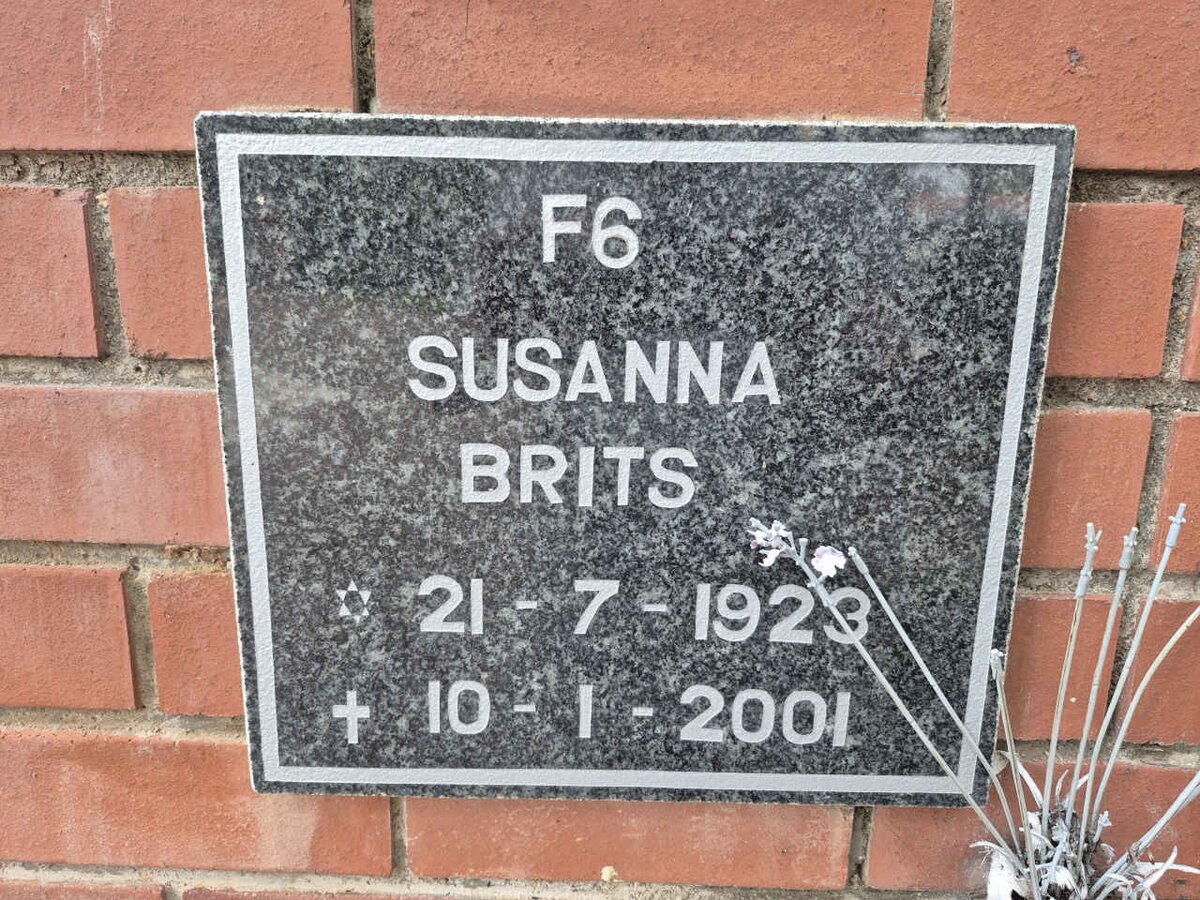 BRITS Susanna 1923-2001