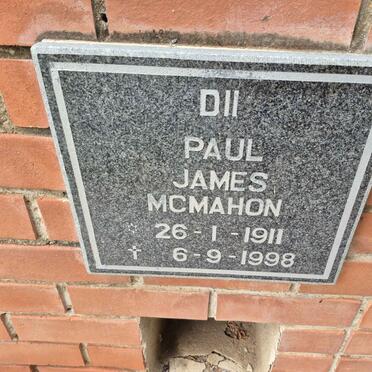 MCMAHON Paul James 1911-1998