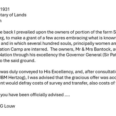 Limpopo, POLOKWANE, Concentration camp cemetery