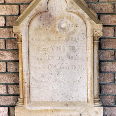 BRUIN Wilhelmina P.T., de nee VORSTER 1880-1901