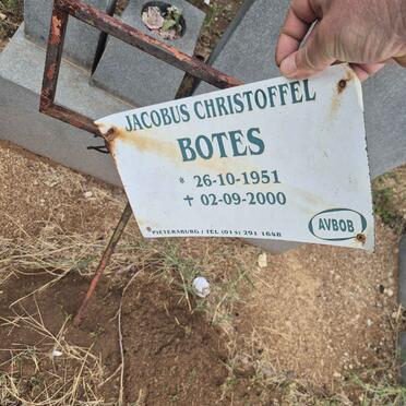 BOTES Jacobus Christoffel 1951-2000