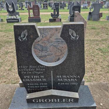GROBLER Petrus Erasmus 1936-2002 & Susanna Susara 1942-