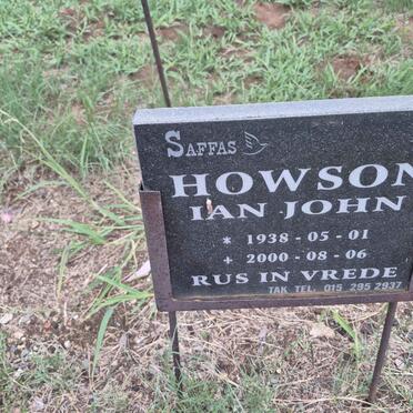 HOWSON Ian John 1938-2000