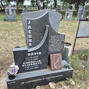 JACOBS David 1927-2001 & Cornelia Elizabeth 1931-2023