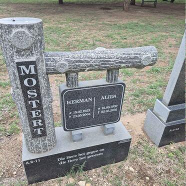 MOSTERT Herman 1923-2004 & Alida 1930-2001