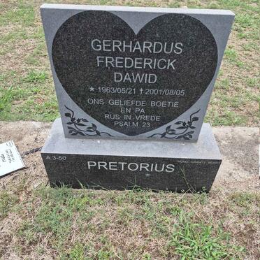 PRETORIUS Gerhardus Frederick Dawid 1963-2001