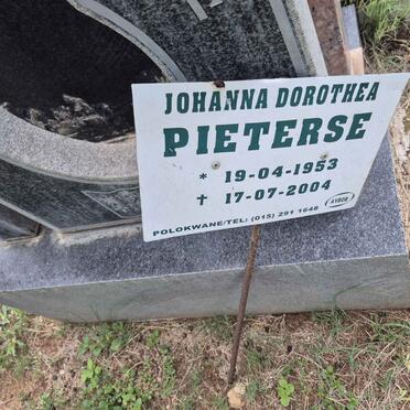 PIETERSE Johanna Dorothea 1953-2004