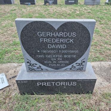 PRETORIUS Gerhardus Frederick Dawid 1963-2001
