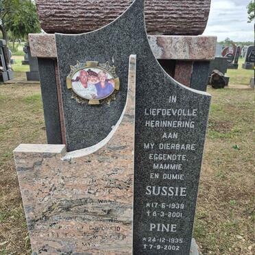 PIENAAR Pine 1935-2002 & Sussie 1939-2001 