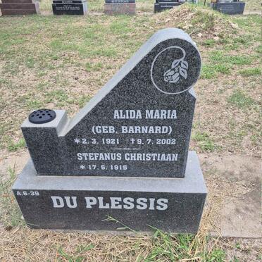 PLESSIS Stefanus Christiaan, du 1915- & Alida Maria BARNARD 1921-2002