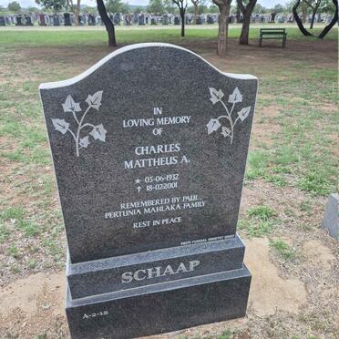 SCHAAP Charles Mattheus A. 1932-2001