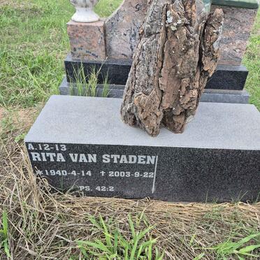STADEN Rita, van 1940-2003