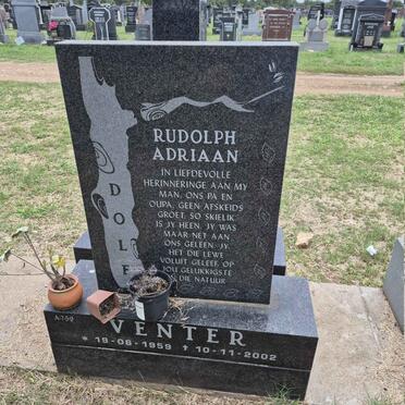 VENTER Rudolph Adriaan 1959-2002