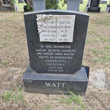 WATT Emmerentia Frederika 1944-2001